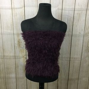 Nicole Miller Faux Fur Tube Top